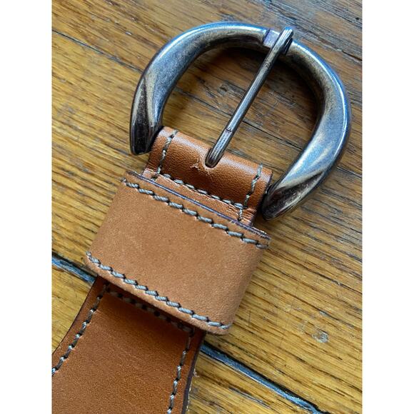 GAP Wide Black Stretch Waist Belt w/Leather Trim sz M - Picture 7 of 12